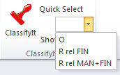 classification quick select