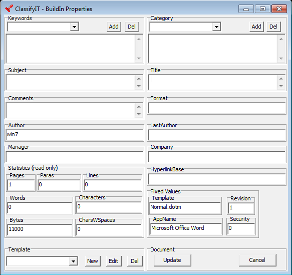 word metadata management